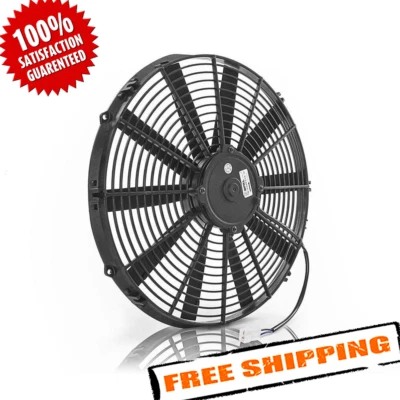 Be Cool Radiators 75014 16" Euro Black Medium Profile Electric Puller Fan - Изображение 1 из 2