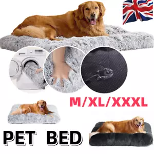 Pet Bed Dog Calming Washable Soft Warm Plush Mattress Cushion Extra Large uk - Picture 1 of 19