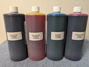 (4,000ml) EPSON COMPATIBLE BULK REFILL PIGMENT INK WorkForce Pro ET 8700 CYMK - Picture 1 of 1