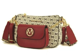 MKF Collection by Mia K. MKF-L504RD Ciri Crossbody Double Bag - Picture 1 of 1