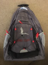Dark Gray Rolling Backpack or Case - Lazer Sharp Lazer TroKar Eagle Claw