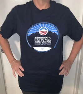 2008 OFFIZIELLE KAMPAGNE DEMOKRATISCHE KONVENTION DENVER COLORADO OBAMA T-SHIRT GRÖSSE S - Bild 1 von 1