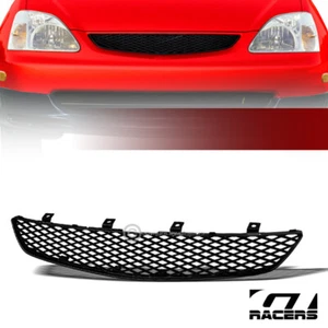 Para Honda Civic Si EP3 2002-2005 Brillante Negro TR Malla Capó Delantero Parachoques Parrilla ABS - Imagen 1 de 9