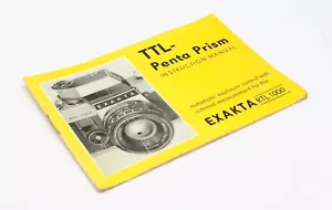 Exakta TTL Penta Prism Instruction Manual - UK Dealer - Picture 1 of 2