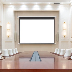 72/84/100/120 Inch 230V Motorized Drop Down Projector Screen with Remote Control - Picture 1 of 24