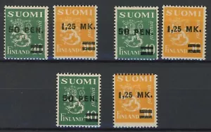 Finland 1931 : 3x Good Set Very Fine MH Overprinted Stamps - Picture 1 of 1