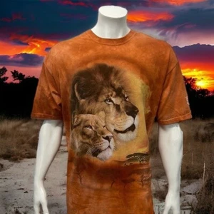 2009 The Mountain Orange Tie Dye Lion Busch Gardens Made in the USA T-Shirt XL - Bild 1 von 13