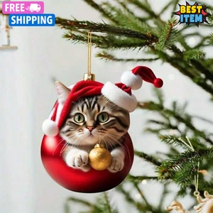 Black Cat Pendant Party Deco Tree Hanging Ornament Home Party Decor Acrylic Gift - Picture 1 of 5
