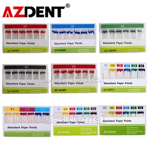 10Pack AZDENT Dental Endo Cotton Fiber Absorbent Paper Points PP 0.02/0.04/0.06 - Picture 1 of 74