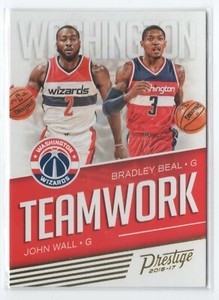 2016-17 Prestige Teamwork #30 Bradley Beal - Washington Wizards & John Wall - Wa