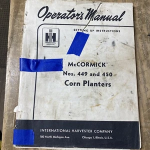 Manual de operador de plantadoras de maíz IH McCormick 449 y 450 21JS1636-Y20 - Imagen 1 de 2