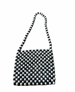 Felt Wool Bag Checkered Square NWOT - Picture 1 of 7