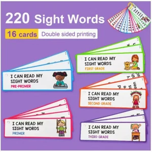 Montessori Sight Words Flashcards Learning Toys - Picture 1 of 11