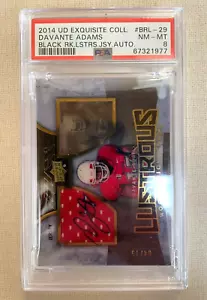 2014 UD Davante Adams Lustrous RC Signature RELIC Autograph Numbered #4/75 PSA - Bild 1 von 3