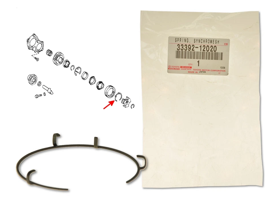 Transmission Synchromesh Spring 33392-12020 OE for Toyota Avensis Corolla Rav4 Foto 1 de 1