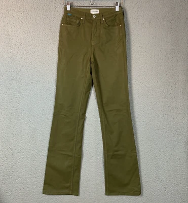 Cotton Citizen Cindy Pant Women 25 High Rise Boot Flare Green Slim Jeans - Image 1 of 4