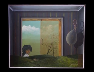 PINTURA ACRÍLICA SOBRE LIENZO FIRMADA ZIVOJIN MISKOV 1981 - Imagen 1 de 5