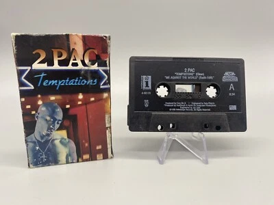 2 PAC TEMPTATIONS ME AGAINST THE WORLD RAP Sgl 1995 CASSETTE TAPE With Slipcase - Image 1 of 2