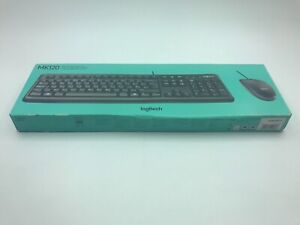 Logitech MK120 Wired Keyboard and Mouse Black