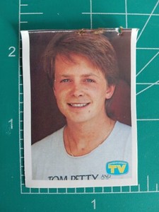 1987 Sorrisi e Canzoni HOLLYWOOD MOVIE pop Star MICHAEL J FOX sticker card