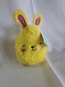 Tiny Plush Yellow & Pink 7 inch Bunny Rabbit Stuffed Animal Pal - Picture 1 of 3