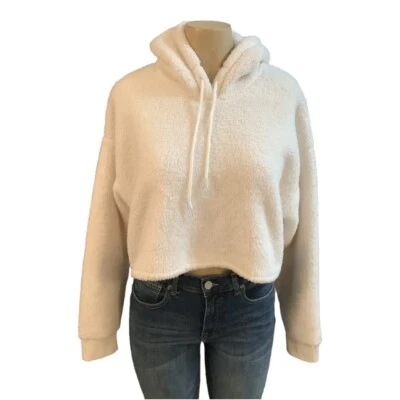 Sudadera con Capucha Gilly Hicks Polar Recortada Sherpa Bear Talla S Blanca Foto 1 de 4