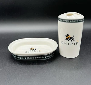 RARE French “Chipie” Dog Soap Dish & Toothbrush Holder Cute Dog With Attitude - Picture 1 of 11