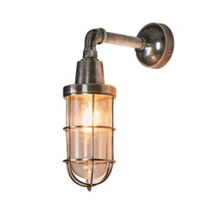 Belle Starboard Outdoor Glass/Brass Wall Light Fixture 33cm Lighting Antique SLV - Picture 1 of 3