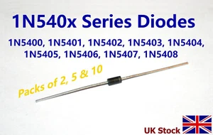 1N540x Diodi, 1N5400 1N5401 1N5402 1N5403 1N5404 1N5405 1N5406 1N5407 1N5408 - Foto 1 di 3