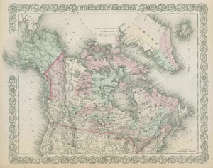 "Northern America". Canada. River basins. Alaska purchase. COLTON 1869 old map - Picture 1 of 1