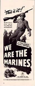 Stampa Pubblicità Siamo Marines 1943 WW2 Film Guerra Militare Mezza Pagina Rivista 5"'x12" - Foto 1 di 1