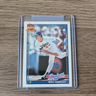 1991 Topps Desert Shield #199 MIKE HARTLEY  DODGERS - Image 1 of 2