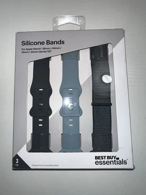 2 correas de silicona para Apple Watch con una correa de gancho y bucle Apple para Apple Watch Foto 1 de 3