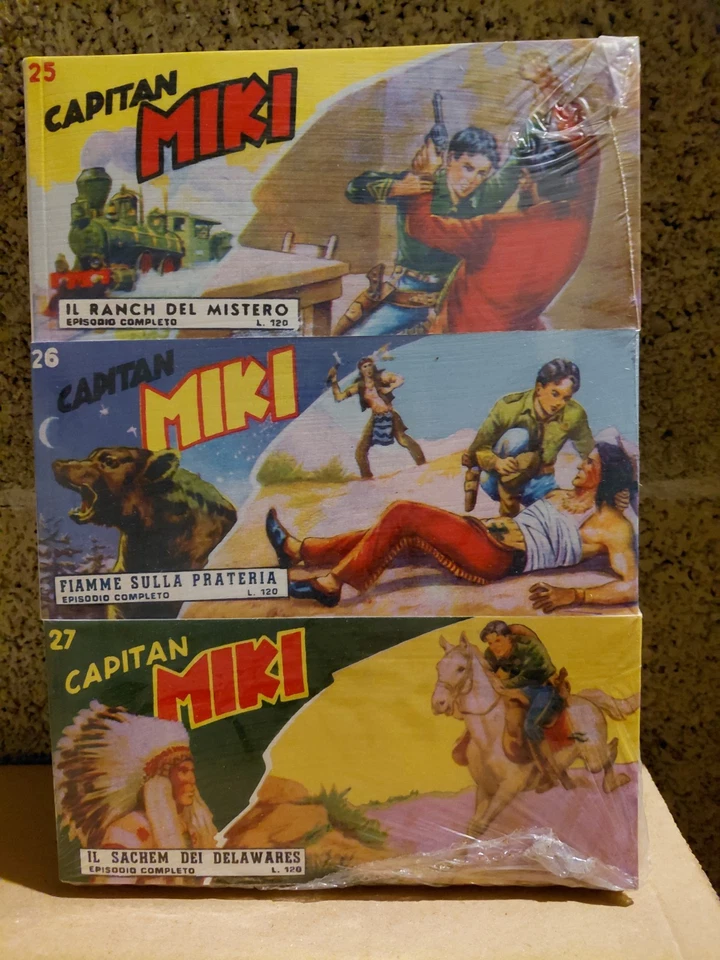 Essegesse CAPITAN MIKI Raccoltine Strisce 25 26 27 Ristampa Anastatica Mercury - Immagine 1 di 1
