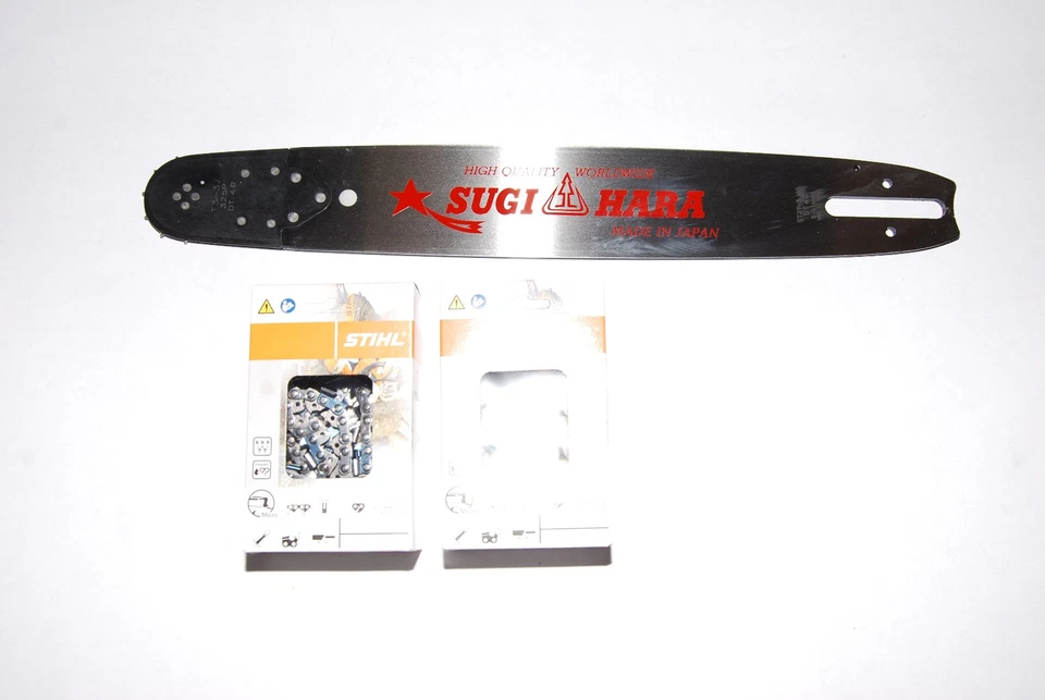Original SUGIHARA Schiene 325" 1,6 40cm + 2x RS Vollmeisselketten für Stihl