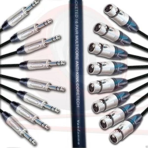 Van Damme & Neutrik Stage Schlange. 2 4 8 12 16 Weg Bunt Kabelbaum Buchse XLR - Picture 1 of 7