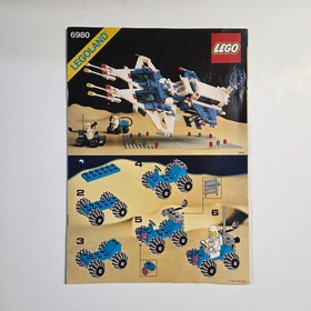 Lego Instruction Manual 6980 Galaxy Commander Space Legoland 1983 Vintage Blue