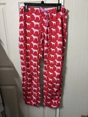 Vtg '06 Victoria’s Secret PINK Women’s Red W/ Dog Logo Pajama/lounge Pants XS - Image 1 of 4