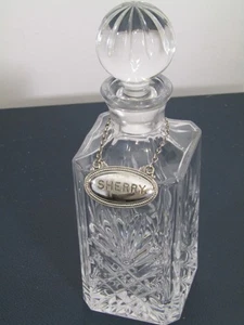 Jarra de vidrio de cristal de plomo pesado Royal Doulton - Tapón en forma de bola 28 cm de alto - Imagen 1 de 9