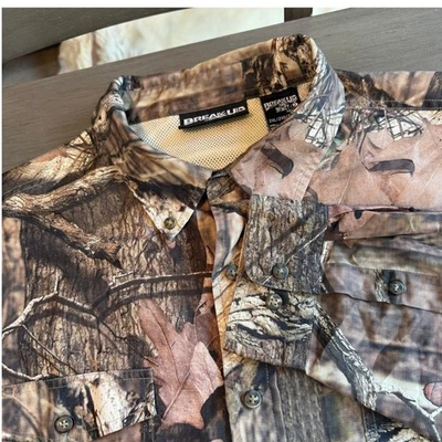 Camisa Mossy Oak Break-Up Infinity Camuflada Con Botones Manga Larga 2XL Caza Foto 1 de 4
