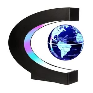 MultiColor Changing Magnetic Levitation Floating World Map Globe, Floating Gl... - Picture 1 of 6