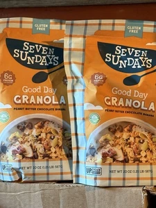 2pkSevenSundays GlutenFree Oat Granola GoodDay Peanut ButterChocolate Banana20oz - Picture 1 of 3