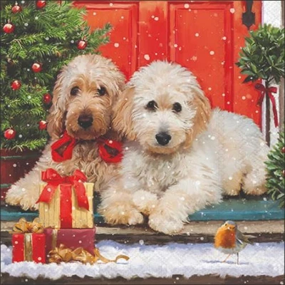 AMBIENTE Weihnachten - Cocktail Servietten 25 x 25 cm – 3-lagig – 15 Servietten pro Packu