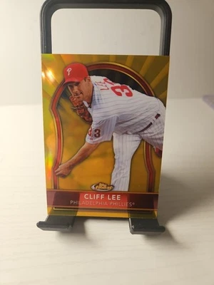 2011 Topps Finest Cliff Lee Gold Refractor # 12/50 Philadelphia Phillies - Image 1 of 2