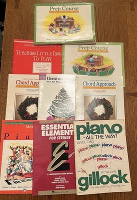 Alfred’s Basic Piano Library Lot Of 9 Books Level 1 & 2 (4 Christmas) - Image 1 of 4