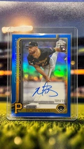 Topps Chrome Mike Burrows Blue Refractor Auto 2025/150 #RA-MBU PIRATES - Imagen 1 de 3