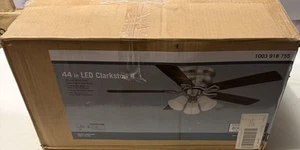 Ceiling Fan Light Kit 44 in. 5-Reversible Blades LED Indoor Brushed Nickel New A - Picture 1 of 4