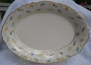 SYRACUSE CHINA SUZANNE PLATO OVALADO PARA SERVIR 14" FORMA FEDERAL FLORAL - Imagen 1 de 3