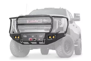 Warn Ascent Bumper With Full Guard Black Steel Front Bumper For Winches 111074 - Picture 1 of 2