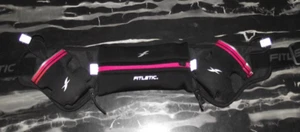 Fitletic Neo Racing Belt Running Marathon Tri Waist Pouch Pocket Pack Black/Pink - Picture 1 of 3